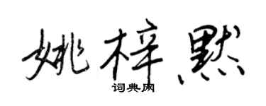 王正良姚梓默行书个性签名怎么写
