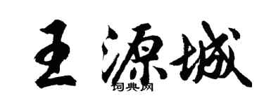 胡问遂王源城行书个性签名怎么写