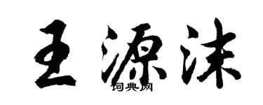 胡问遂王源沫行书个性签名怎么写