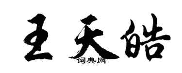 胡问遂王天皓行书个性签名怎么写