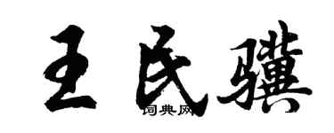 胡问遂王民骥行书个性签名怎么写