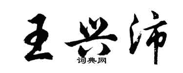 胡问遂王兴沛行书个性签名怎么写