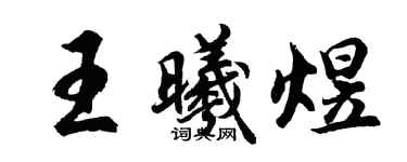 胡问遂王曦煜行书个性签名怎么写