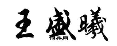胡问遂王盛曦行书个性签名怎么写