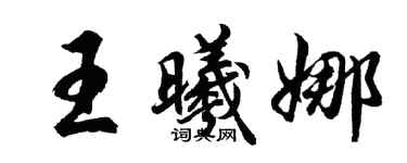 胡问遂王曦娜行书个性签名怎么写