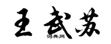 胡问遂王武苏行书个性签名怎么写