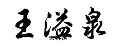 胡问遂王溢泉行书个性签名怎么写