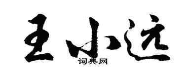 胡问遂王小远行书个性签名怎么写