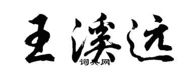 胡问遂王溪远行书个性签名怎么写