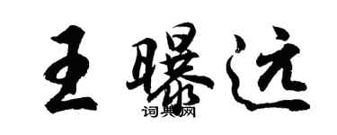 胡问遂王曝远行书个性签名怎么写