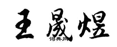 胡问遂王晟煜行书个性签名怎么写