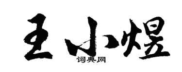 胡问遂王小煜行书个性签名怎么写