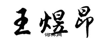 胡问遂王煜昂行书个性签名怎么写