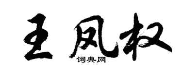 胡问遂王凤权行书个性签名怎么写