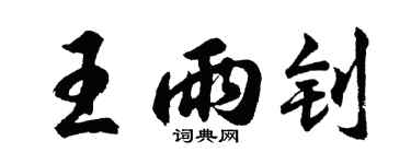 胡问遂王雨钊行书个性签名怎么写