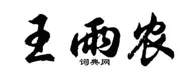 胡问遂王雨农行书个性签名怎么写