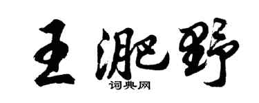 胡问遂王淝野行书个性签名怎么写