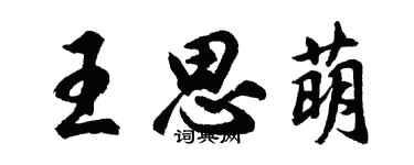 胡问遂王思萌行书个性签名怎么写