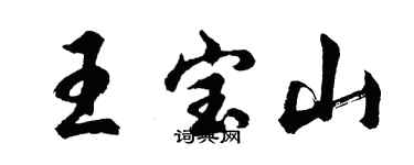 胡问遂王宝山行书个性签名怎么写