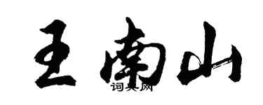 胡问遂王南山行书个性签名怎么写