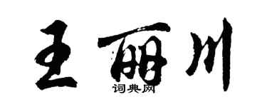 胡问遂王丽川行书个性签名怎么写