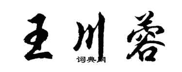 胡问遂王川蓉行书个性签名怎么写
