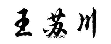 胡问遂王苏川行书个性签名怎么写