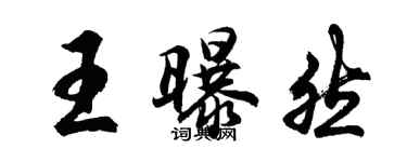 胡问遂王曝然行书个性签名怎么写