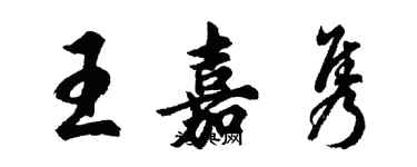 胡问遂王嘉隽行书个性签名怎么写