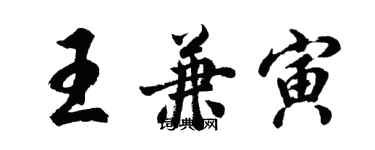 胡问遂王兼寅行书个性签名怎么写