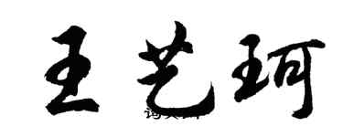 胡问遂王艺珂行书个性签名怎么写