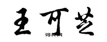 胡问遂王可芝行书个性签名怎么写