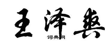 胡问遂王泽爽行书个性签名怎么写