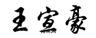 胡问遂王宣豪行书个性签名怎么写