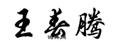 胡问遂王春腾行书个性签名怎么写