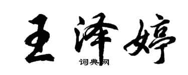 胡问遂王泽婷行书个性签名怎么写