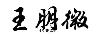 胡问遂王朋微行书个性签名怎么写