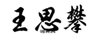 胡问遂王思攀行书个性签名怎么写