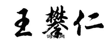 胡问遂王攀仁行书个性签名怎么写