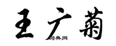 胡问遂王广菊行书个性签名怎么写