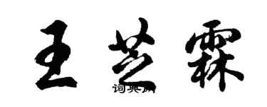 胡问遂王芝霖行书个性签名怎么写