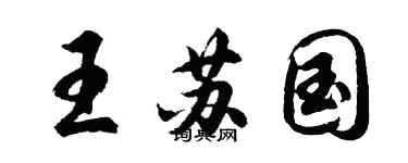 胡问遂王苏国行书个性签名怎么写