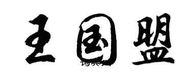 胡问遂王国盟行书个性签名怎么写