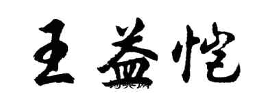 胡问遂王益恺行书个性签名怎么写