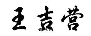 胡问遂王吉营行书个性签名怎么写