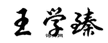 胡问遂王学臻行书个性签名怎么写
