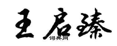 胡问遂王启臻行书个性签名怎么写