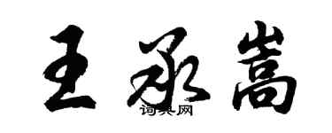 胡问遂王承嵩行书个性签名怎么写