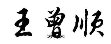 胡问遂王曾顺行书个性签名怎么写