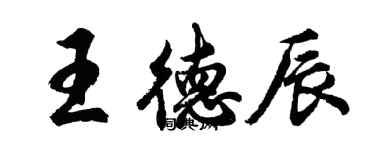 胡问遂王德辰行书个性签名怎么写